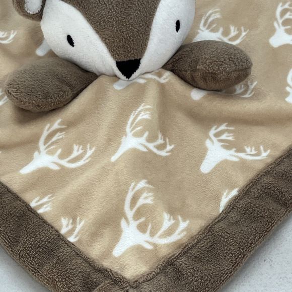 Levtex Deer Plush Lovey Security Blanket Hunter Buck Antlers Reindeer Friend - Picture 3 of 5